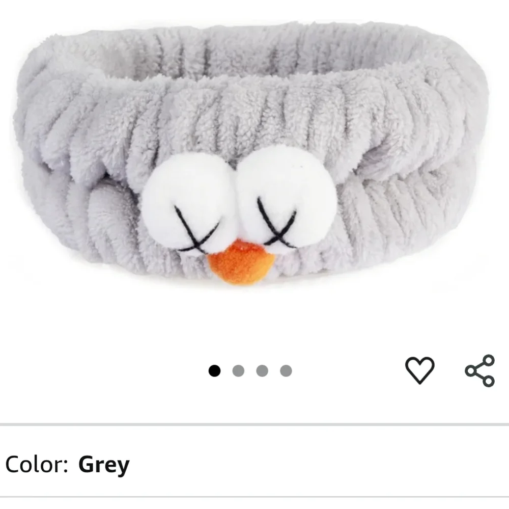 Gray Plush Cute Headband